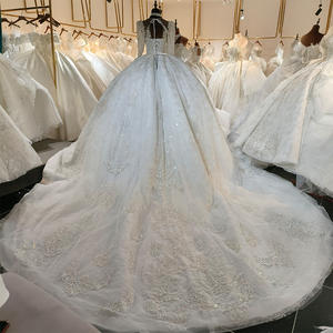 Robe de mariée sirène de luxe à manches régulières, lourdement ornée de perles, avec appliques modernes, pour femme, modèle LSML011 - Product Image 3