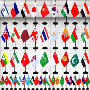 ธงตั้งโต๊ะธุรกิจสำนักงานแบบปรับแต่งได้ ธงตั้งโต๊ะส่งเสริมการขายแบบส่วนตัว ธงแบบ Baguette สำหรับการประชุม การเจรจาธุรกิจ เสาธงแบบตรง - Product Image 6