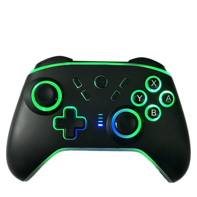 Joysticks Game Controllers for Pc Wireless Gamepad with Haptic Feedback and RGB Lamp Effect for Switch