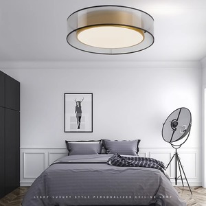 Lámpara de Techo LED de Estilo Nórdico de Lujo, Creativa, Minimalista, de Forma Cuadrada, 6000K, de Cobre, para Sala de Estar, Dormitorio, Estudio, Balcón, CA - Product Image 1