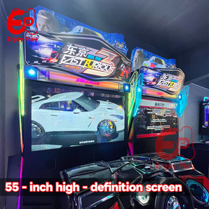 Disfruta de la Máquina de Juego Simulador de Carreras para 1 Jugador que Funciona con Monedas, con Luces LED, Pedales Ajustables y Construcción de Metal y Madera - Product Image 5