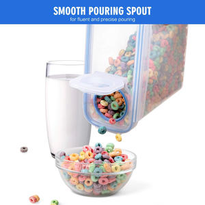 OEM NUEVO <span class=keywords><strong>Modular</strong></span> de plástico Contenedor de cereales Dispensador Hermético Cereal Keeper Contenedores de almacenamiento de alimentos secos - Product Image 5