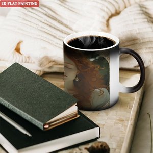 Mug à sublimation thermosensible noir givré 11oz en céramique, tasse vierge DIY - Product Image 2