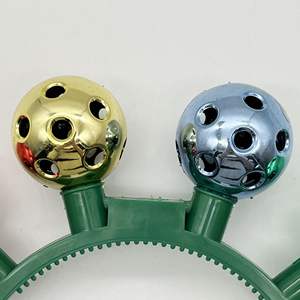 Carnival Party Glowing <strong>Disco</strong> Hole <strong>Ball</strong> <strong>Headband</strong> 4Led Light Colorful Bow Design with Bag Packed Christmas and Easter Party Props - Product Image 3