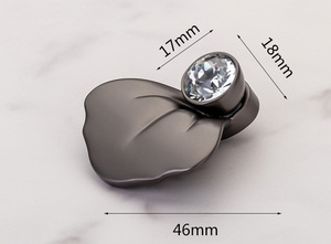 Hợp kim kẽm Tủ Ngăn Kéo xử lý bàn chải Nickel Tủ kéo nhỏ màu đen tủ bếp cửa Kẽm hợp kim Cửa Ngăn kéo núm - Product Image 2