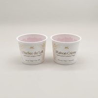 Gobelet à yaourt en gros de qualité alimentaire, design élégant, avec emplacement indépendant pour cuillère, pour l'emballage de marques laitières haut de gamme