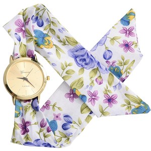 Montres à Quartz en <span class=keywords><strong>tissu</strong></span> Floral pour femmes, <span class=keywords><strong>montre</strong></span>-<span class=keywords><strong>Bracelet</strong></span> en <span class=keywords><strong>tissu</strong></span> Jacquard pour femmes - Product Image 5