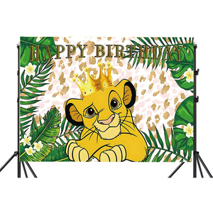 Toile de fond <span class=keywords><strong>Roi</strong></span> <span class=keywords><strong>Lion</strong></span> pour fournitures de fête d'<span class=keywords><strong>anniversaire</strong></span>, jungle tropicale, safari, arrière-plans photo, thème d'<span class=keywords><strong>anniversaire</strong></span> <span class=keywords><strong>Roi</strong></span> <span class=keywords><strong>Lion</strong></span>, baby shower - Product Image 1