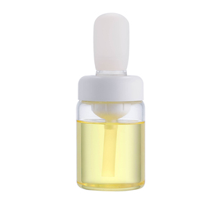 Yiehoom Oem/Odm Glass Mason Jar Cruet Pot Pourer Drizzler Container Kitchen Cooking Olive Oil Bottle with silicone brush