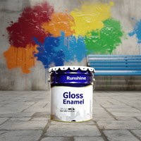Peinture émail alkyde haute brillance, revêtement liquide multi-surfaces, protection intérieure et extérieure pour portes, fenêtres, meubles