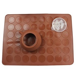 Moule en <span class=keywords><strong>silicone</strong></span> résistant aux hautes températures, moule à gâteau et chocolat, <span class=keywords><strong>feuille</strong></span> de cuisson pour <span class=keywords><strong>Macaron</strong></span>, 48 trous - Product Image 1