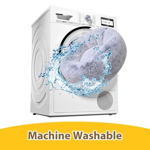 Nhà Sản Xuất Bán Buôn Chó Và Mèo Máy Có Thể Giặt Mềm Sang Trọng Sang Trọng Màu Hồng Màu Grey Trắng Pet Đệm Vòng Mèo Giường Con Chó - Product Image 6