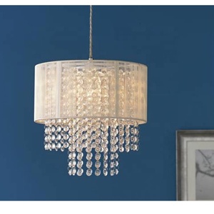 Thanh Lịch Chandelier Thiết Kế Voile Droplet Chụp Đèn Rõ Ràng Acrylic Hạt Đèn Bóng Râm Ánh Sáng Trần Với Giọt Pha Lê - Product Image 3