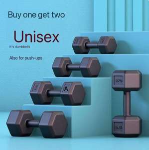 Manubrio Esagonale Regolabile <span class=keywords><strong>DEREN</strong></span> di Alta Qualità da 20 kg in Acciaio Rivestito in Gomma per Attrezzature Fitness - Product Image 1