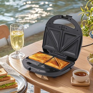 Máquina para hacer sándwiches 3 en 1 Winning Star de 800W, de acero inoxidable, eléctrica, multifunción, para desayunos, con placas intercambiables - Product Image 4