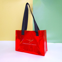 Petit sac fourre-tout de plage néon de couleur bonbon irisé holographique en PVC imprimé laser avec logo personnalisé