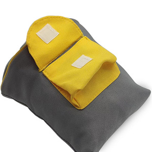 Sac de taille pour dressage d'animaux, matériau Oxford gris clair, rangement portable pour collations pour chiens, utilisation en extérieur - Product Image 1