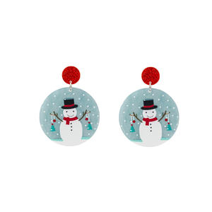 ต่างหูอะคริลิคทรงกลมสุดสร้างสรรค์สำหรับเทศกาลคริสต์มาสต่างหูรูปการ์ตูนน่ารัก - Product Image 2