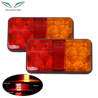 12V 2W 10 LED camion voiture remorque feu arrière feu Stop indicateur lampe feu arrière clignotant étanche antichoc lumières