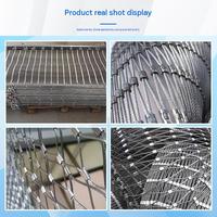 Filet de sécurité en maille de corde en acier inoxydable 304 316, filet anti-chute, filet de protection pour hélicoptère, filet antivol pour cargaison, barrière de clôture de stade CE