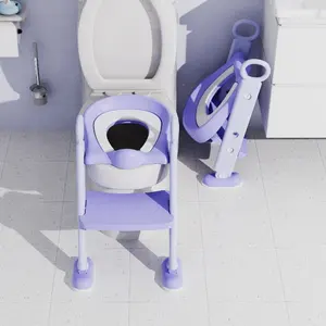 Özelleştirilmiş bebek katlanabilir tuvalet eğitim merdiveni bebek adım tabureleri lazımlık