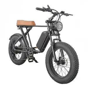 US Warehouse Bicicleta Electrica Ретро e-велосипеда 1000 Вт Мотор двухместная качеля для внедорожных Байк, способный преодолевать Броды с толстыми покрышками для электрического велосипеда