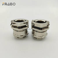 FRABO pour M22 Presse-étoupe anti-tension IP68 étanche en laiton nickelé filetage M basse tension 3-18mm pour câble électrique