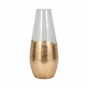 Vaso in Vetro Stratificato Moderno con Design Dorato, Vaso Decorativo per Fiori, per Soggiorno e Arredamento Casa - Product Image 4