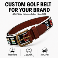 Ceintures de golf en cuir véritable de luxe pour hommes, enfants, jeunes et adultes, avec boucle à ardillon, personnalisation complète du logo et du design de l'emballage