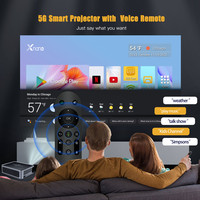 Mini X1 Pro HD 4K Proyector de cine en casa Nativo 1080P Android 9 Amlogic T972 Dual WiFi Lámpara LED Portátil 300ANSI