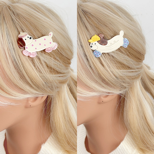 Barrettes mignonnes en forme de chien saucisse, accessoires capillaires personnalisés de style coréen, vente en gros pour filles, pinces latérales, pinces pour franges et pinces de maquillage - Product Image 3