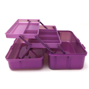 Caja de almacenamiento transparente de tres capas portátil 21803, organizador de herramientas de costura de plástico rectangular plegable para organización de manualidades - Product Image 4