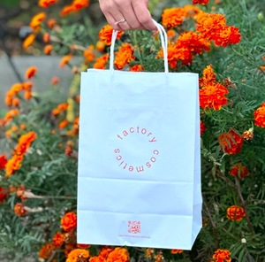 Sacs de shopping en papier kraft recyclé personnalisés avec logo, pour pizza, nouilles, lait, avec poignée de longueur de main pour l'emballage alimentaire - Product Image 3