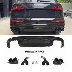 ดิฟฟิวเซอร์สีดำเงาสำหรับกันชนหลัง รุ่น Q5 SQ5 B9 พร้อมลิ้นกันชนและท่อไอเสีย สำหรับ Audi Q5 SQ5 B9 ปี 2018 2019 2020 2021 - Product Image 6