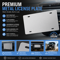 Plaque d'immatriculation de voiture décorative en alliage d'aluminium de qualité supérieure, résistante à la rouille et aux intempéries, avec trous pré-percés, ajustement universel personnalisé
