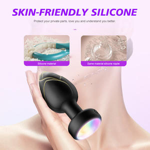 Télécommande LED lumineuse colorée pour <span class=keywords><strong>tunnel</strong></span> <span class=keywords><strong>anal</strong></span>, vibromasseur en silicone rechargeable - Product Image 6