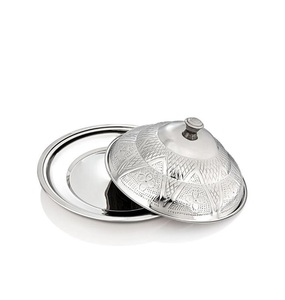 Bandeja de Servicio de Acero Inoxidable Resistente a la Oxidación con Tapa de Cúpula para un Rendimiento Duradero - Product Image 6