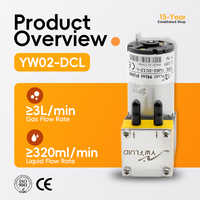 Pompe à diaphragme micro basse pression YW02 A-DCL 12/24V, mini compresseur d'air, alimentation électrique CC, pompe intelligente portable, OEM/ODM