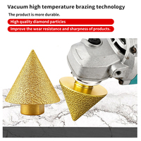 Outil de chanfreinage diamanté brasé sous vide pour carreaux de céramique, marbre, granit et pierre