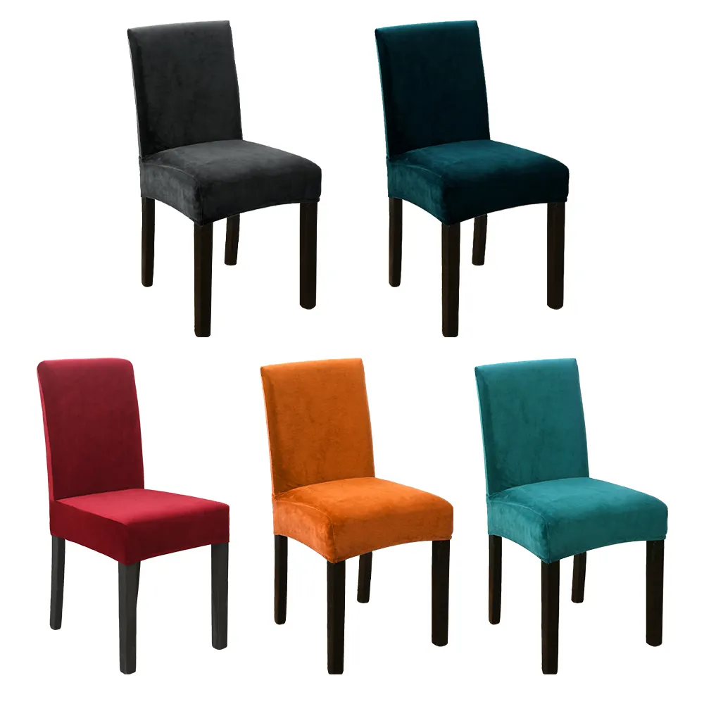 Velvet Cushion chair cover plush stretch elastic chair slipcovers