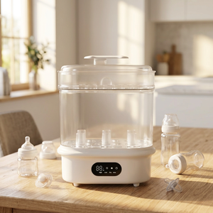 Stérilisateur Électrique pour Biberons Hangjia avec Fonction de Séchage, Grande Capacité, Machine de Désinfection à la Vapeur en Matière PP pour Sucettes Bébé - Product Image 1