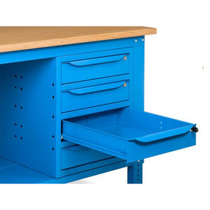 Fami WORK2004 Banco de trabajo ajustable de 200cm con encimera de madera y armario de 4 cajones - Product Image 5