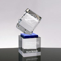 Plaque de remise en cristal personnalisée, 26mm, cadeau, tasse en verre illuminée pour la cognition, remise de diplôme et d'appréciation