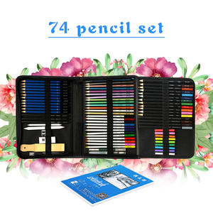 Profession elles 74-Farben-Bleistift set aus Nylon etui Kunst zubehör zum Skizzieren und Zeichnen von Buntstiften Zubehör - Product Image 3