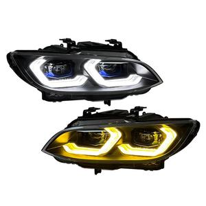 ชุดไฟหน้าสำหรับ BMW ซีรีส์ 3 ปี 2006-2009, รุ่น E92, <span class=keywords><strong>E93</strong></span> และ M3 พร้อมไฟโปรเจคเตอร์ LED สองสี - Product Image 2