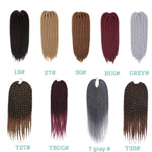 Extensiones de Cabello Sintético Teñido Afro Ondulado de 10-22 Pulgadas para <span class=keywords><strong>Trenzas</strong></span> <span class=keywords><strong>Africanas</strong></span>, <span class=keywords><strong>Tejidas</strong></span> a Mano, de <span class=keywords><strong>Dos</strong></span> Hilos, al por Mayor - Product Image 6