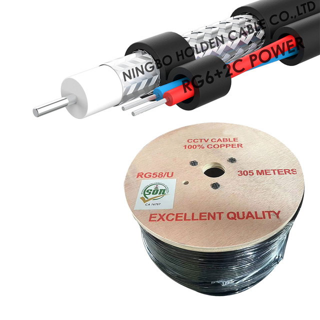Color Code 5c2v Rg6 Coaxial Cable Rg6 CCTV 99%cu Coaxial Cable