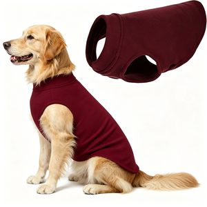 <b>Dog</b> Winter Fleece Vest Sleeveless Jacket High Neck Polyester Wrinkle Resistant Cute Design Outdoor Walking Use - Product Image 3