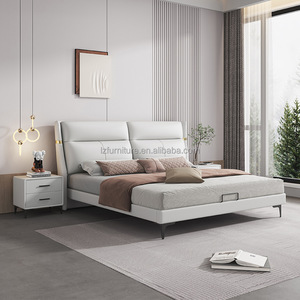Foshan Factory Direct <b>Cheap</b> Hotel Bed for Budget 3-Star Hotels Durable Economy Upholstery Bed with <b>Padded</b> Headboard & Nighsttand - Product Image 2