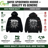 Vente en gros de sweats à capuche personnalisés de haute qualité, 100% coton, imprimés et brodés, streetwear, sweat à capuche Spider pour hommes